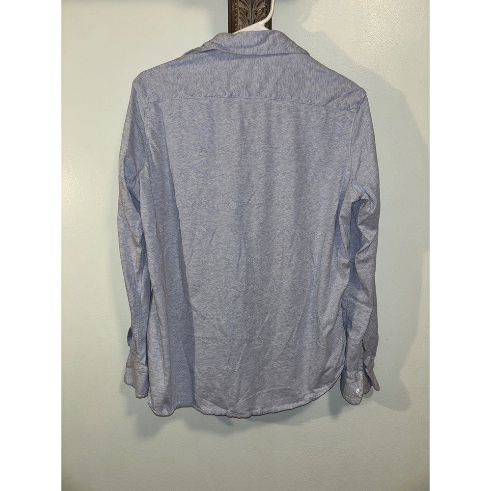 Frank & Eileen Tee Lab 100% Cotton Button-Down Shirt Small Heather Blue *FLAW - Picture 3 of 12
